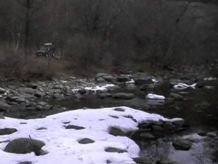 The remaining snow